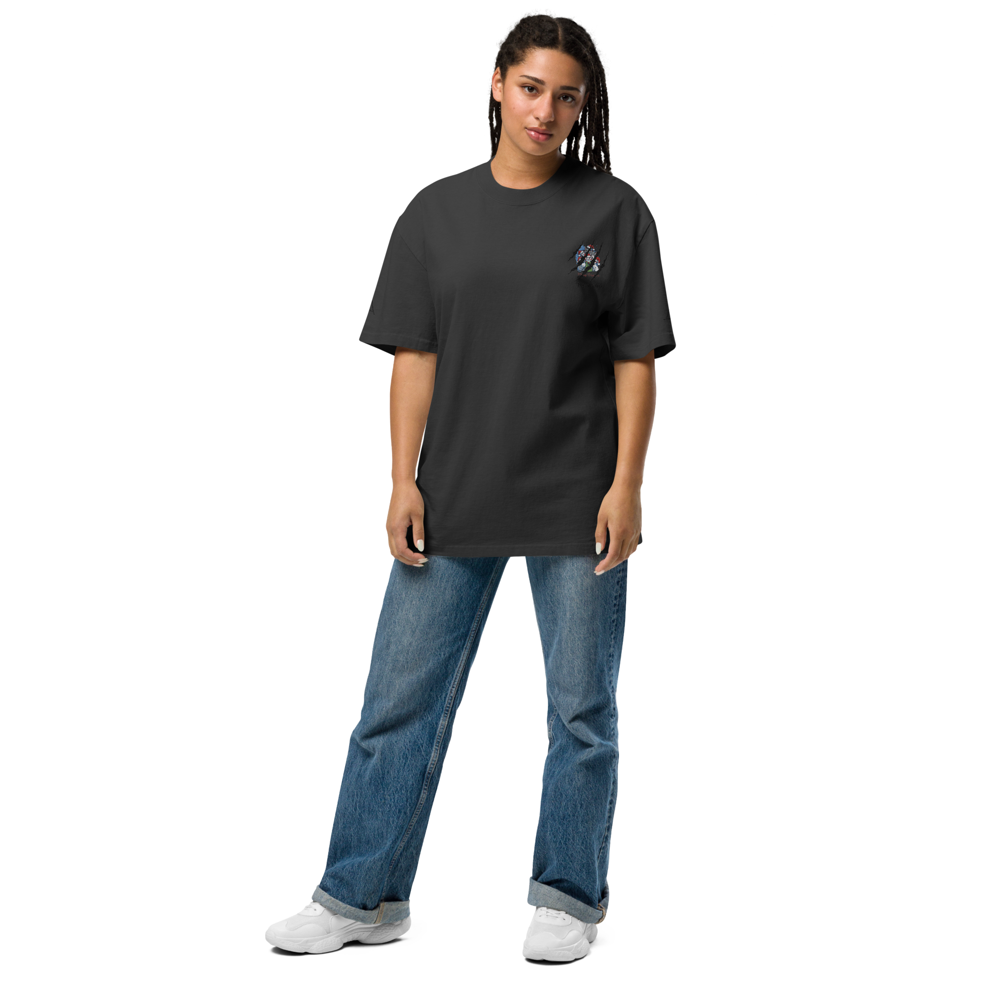 Tiger Kitty Oversized Faded T-shirt