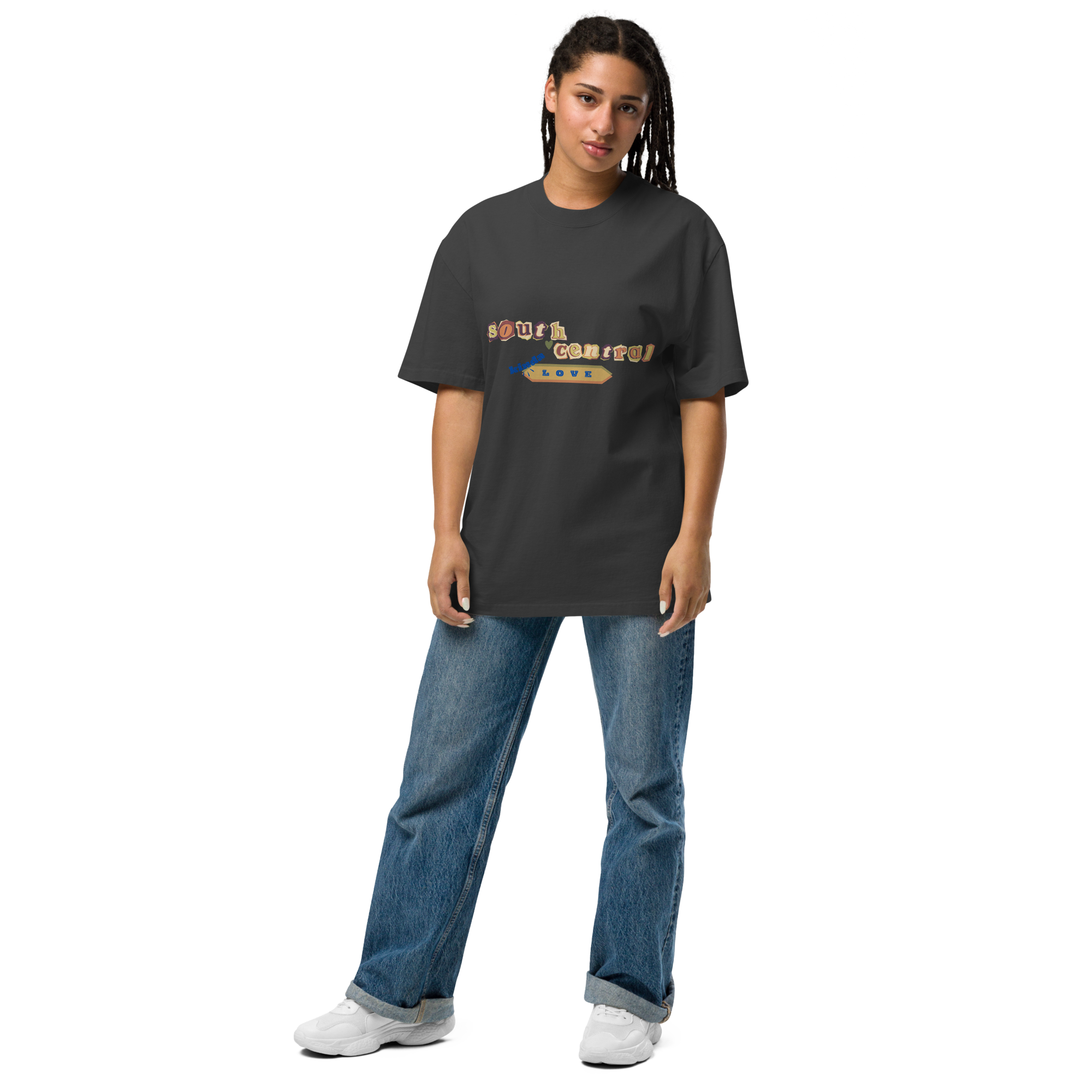 South Central Love Oversized faded t-shirt