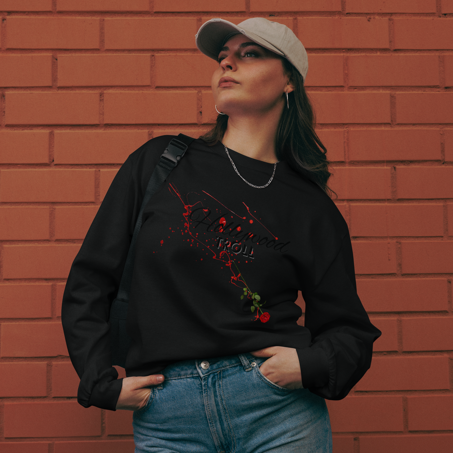 Hollywood Troll (Down Rose) Premium Heavyweight Long Sleeve