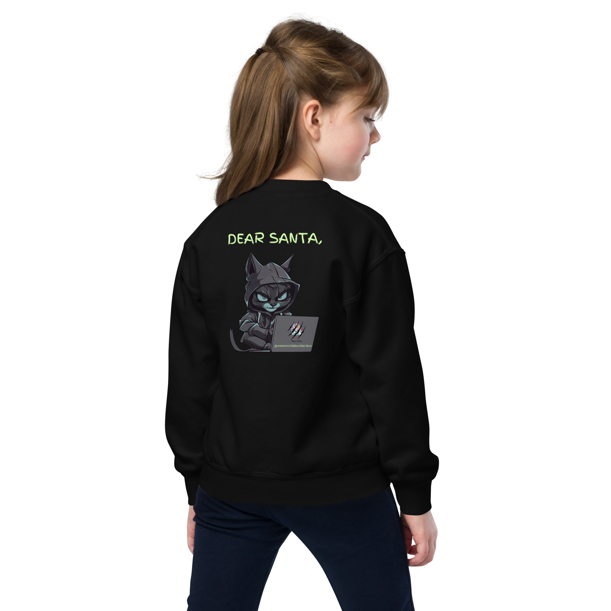 Dear Santa, T. Kitty Youth Crewneck Sweatshirt