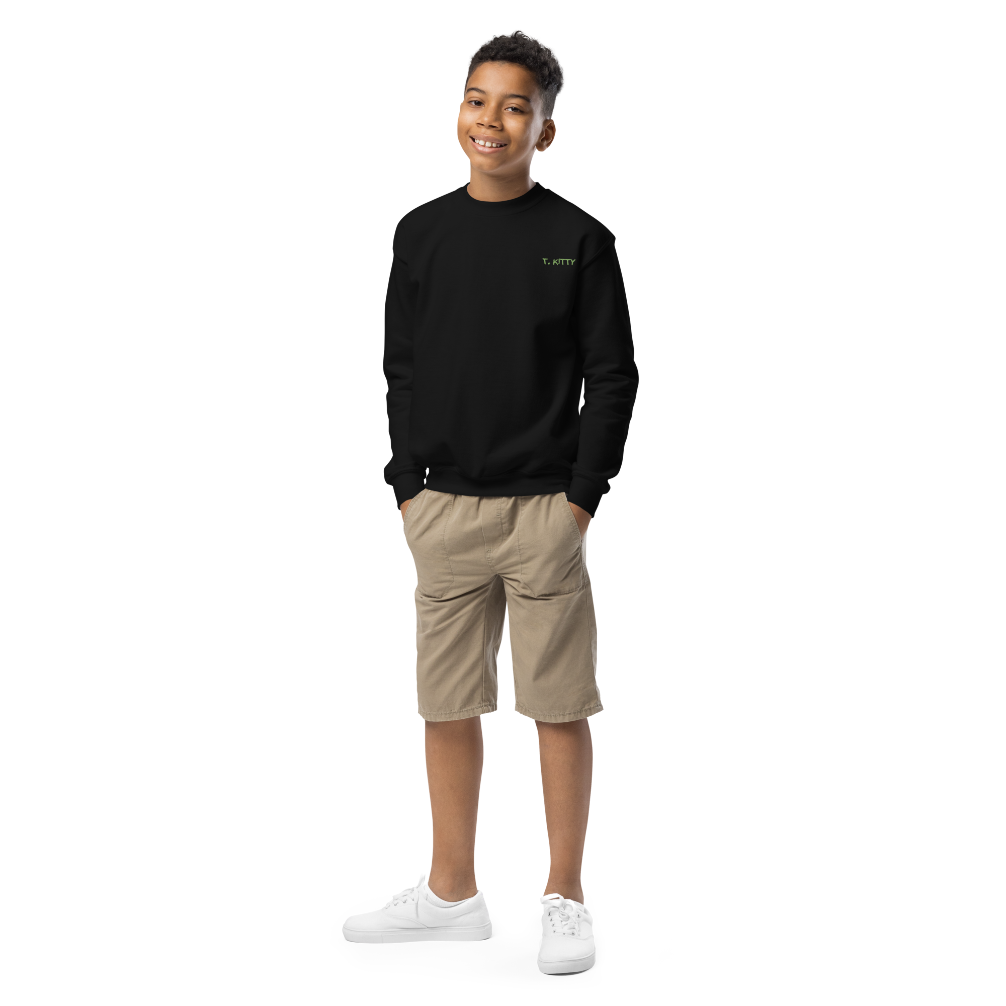 Dear Santa, T. Kitty Youth Crewneck Sweatshirt