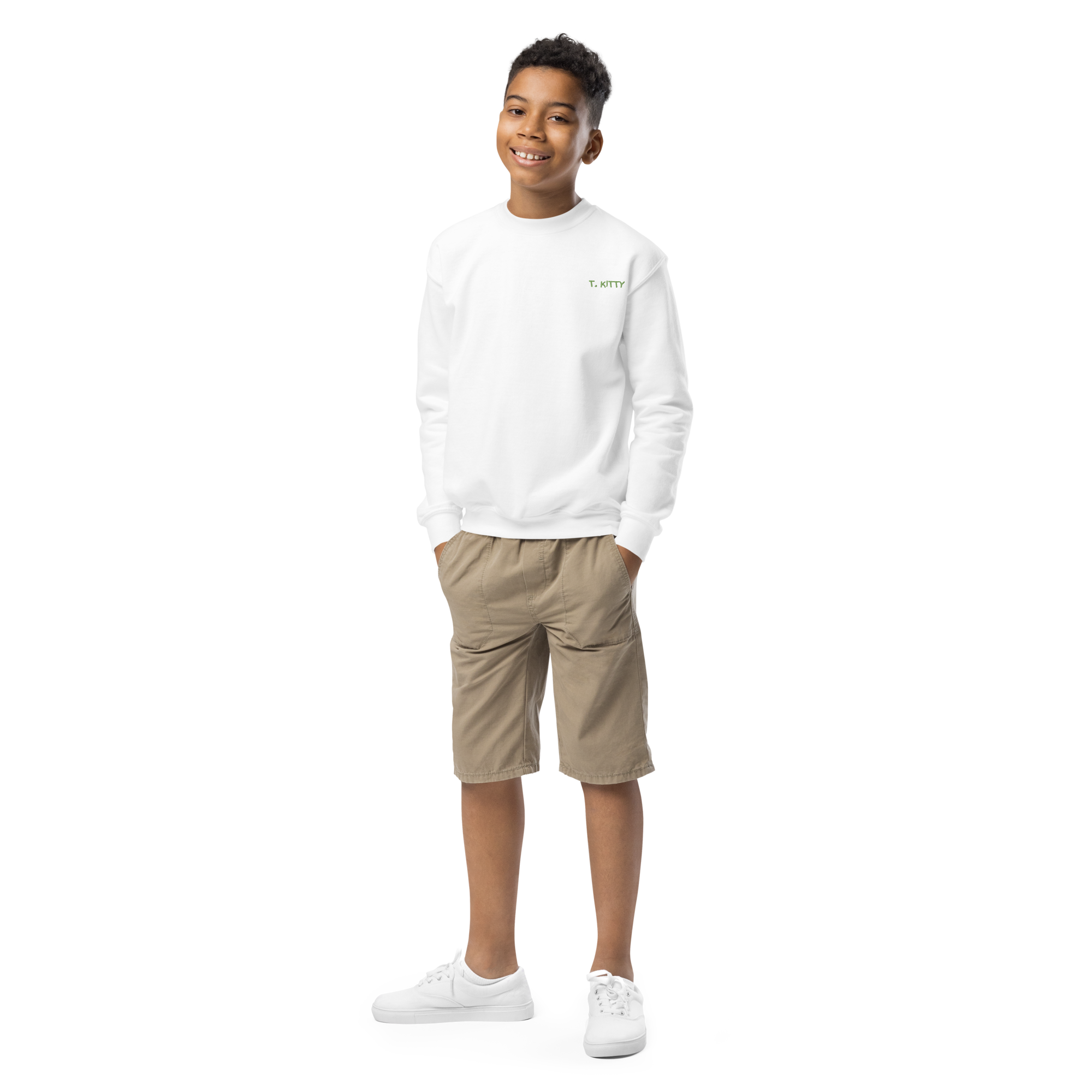 Dear Santa, T. Kitty Youth Crewneck Sweatshirt