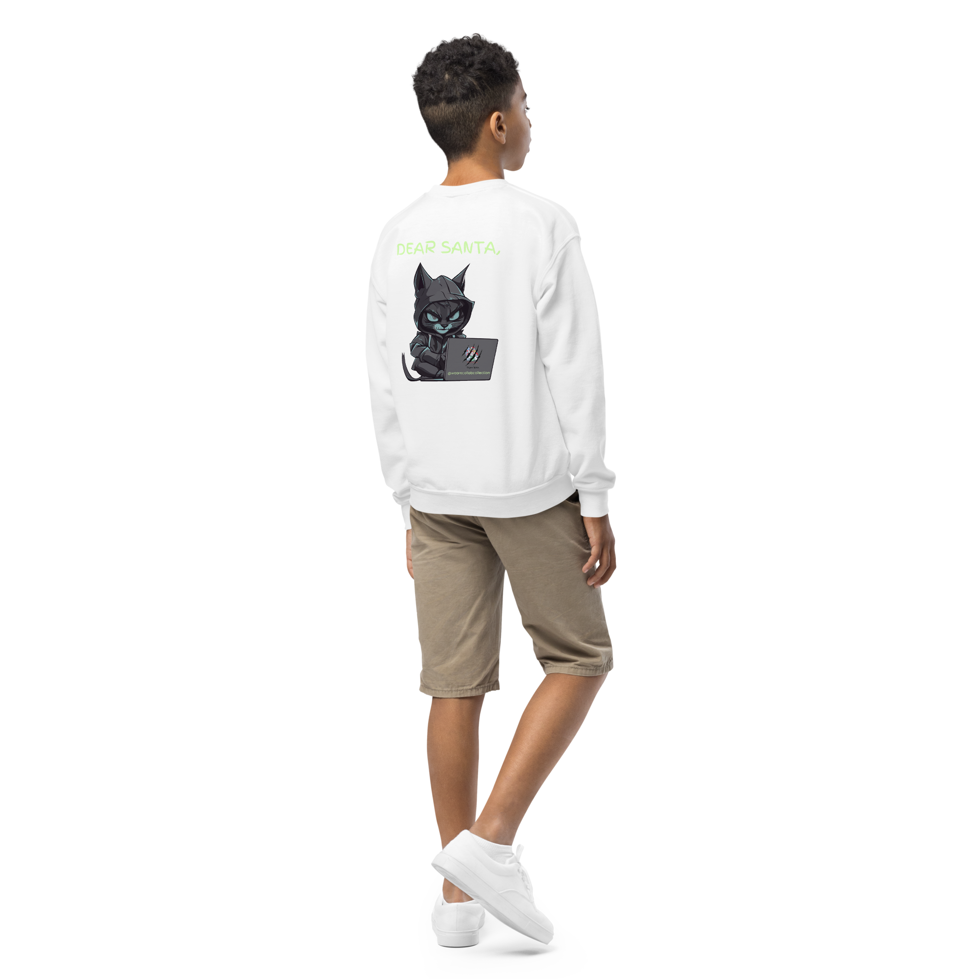 Dear Santa, T. Kitty Youth Crewneck Sweatshirt
