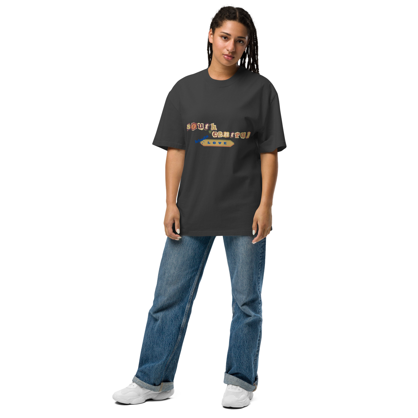 South Central Love Oversized faded t-shirt