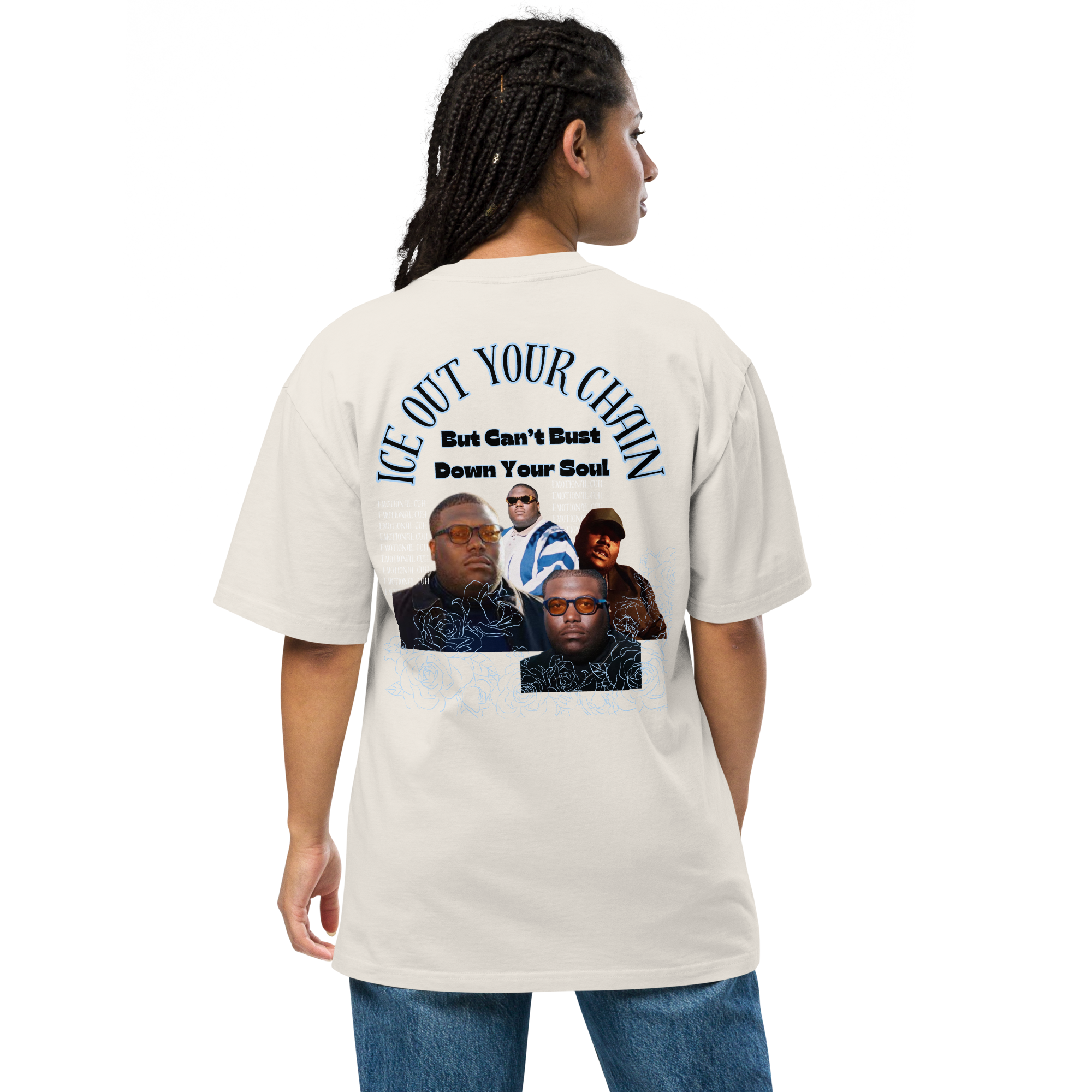 Bust Down Your Soul Oversized faded t-shirt