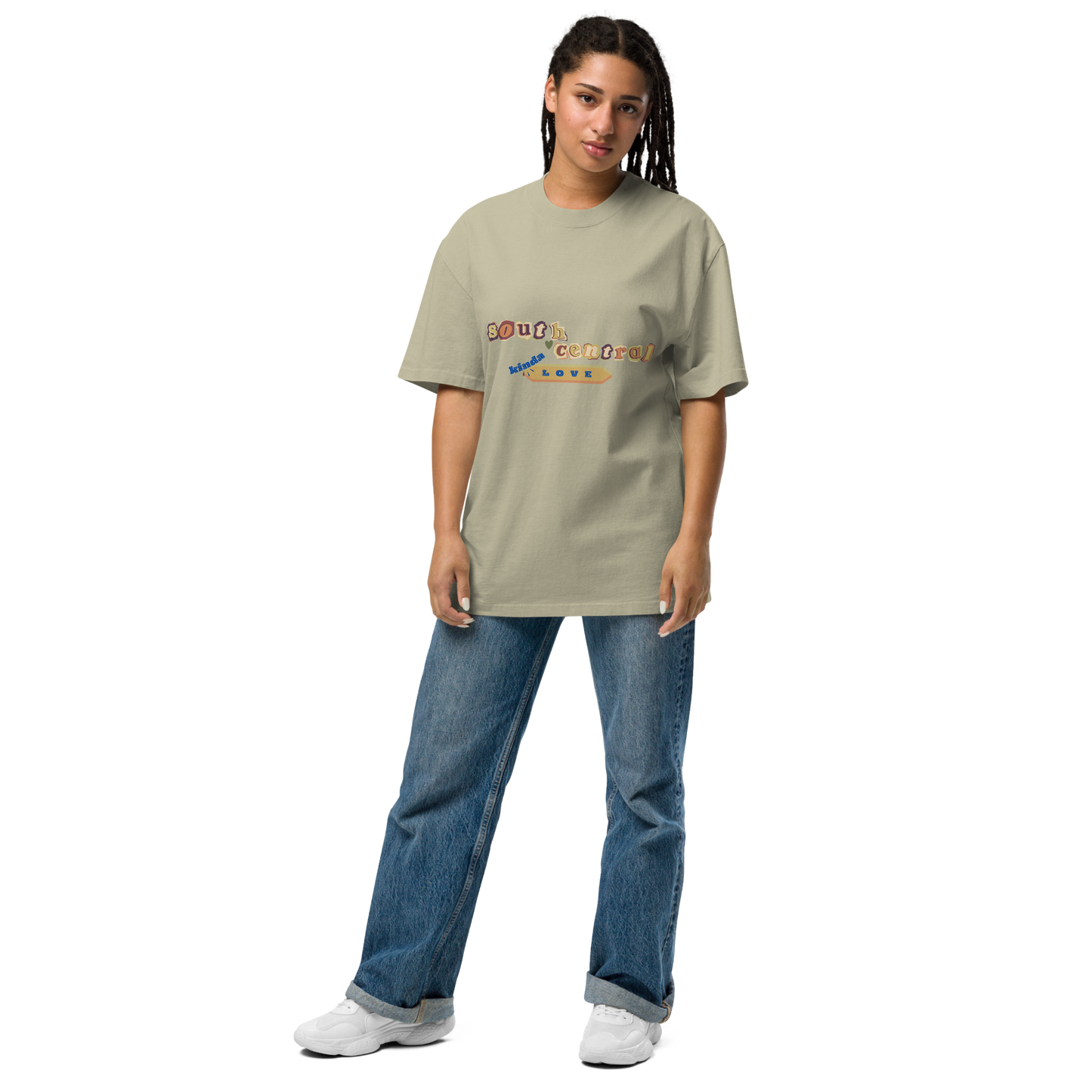 South Central Love Oversized faded t-shirt