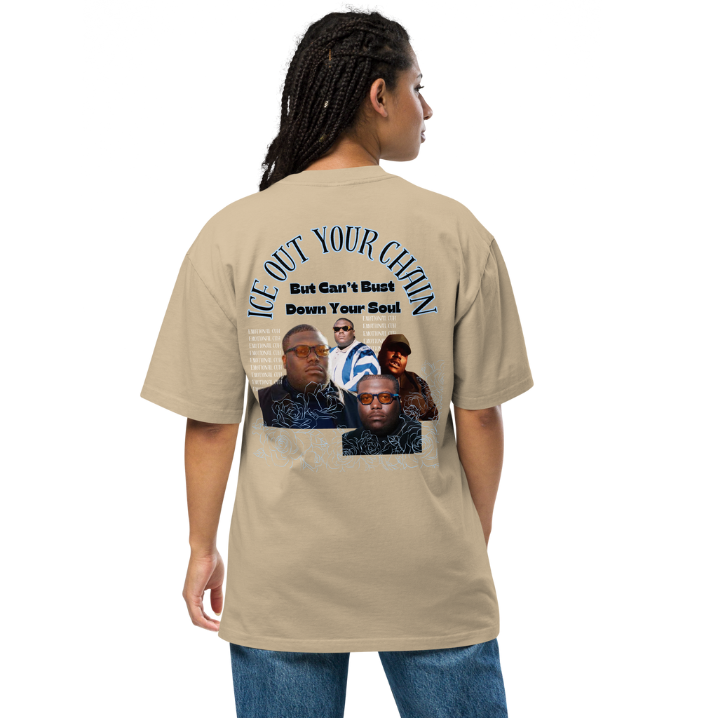 Bust Down Your Soul Oversized faded t-shirt