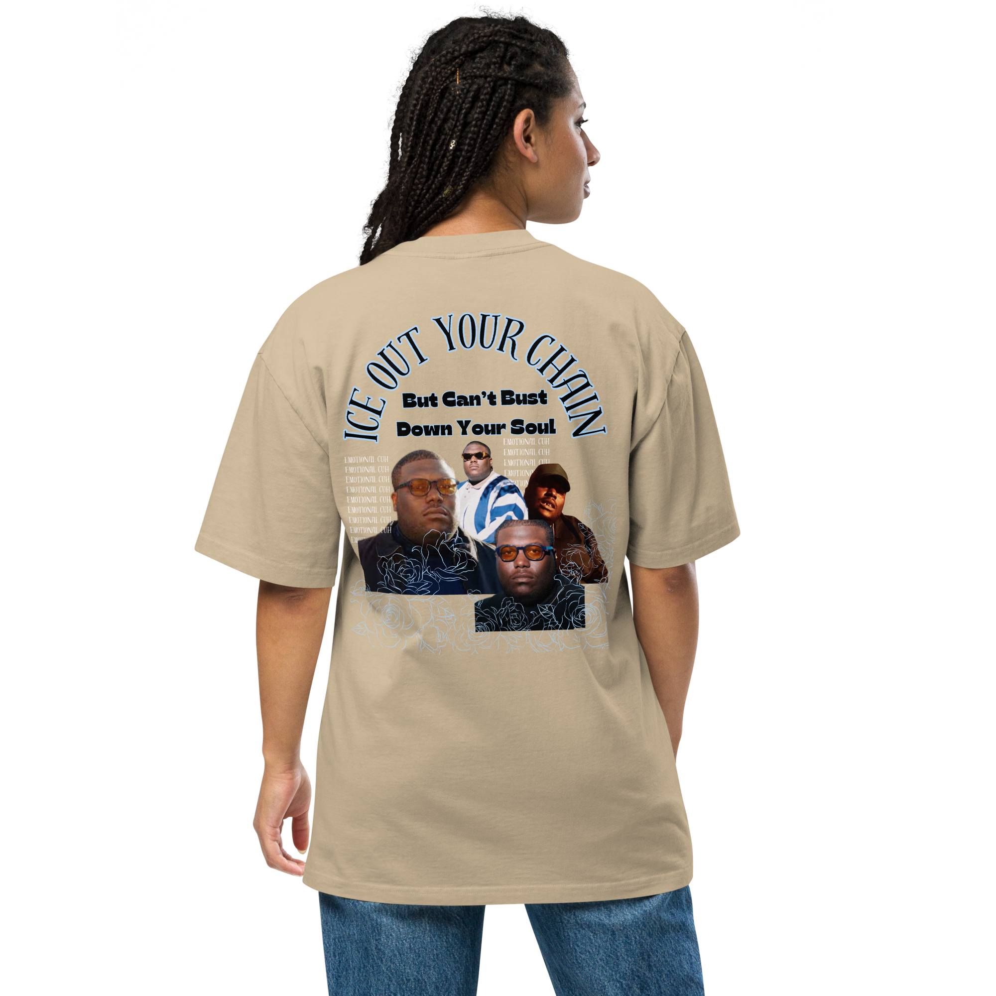 Bust Down Your Soul Oversized faded t-shirt