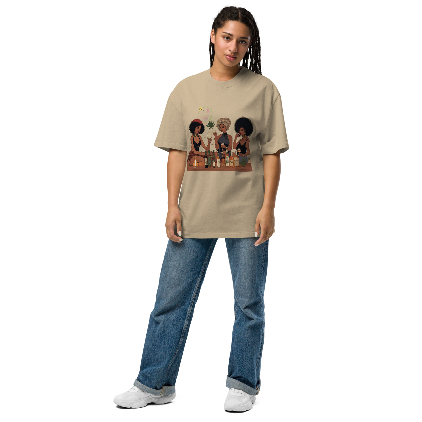 4W POD Oversized faded t-shirt