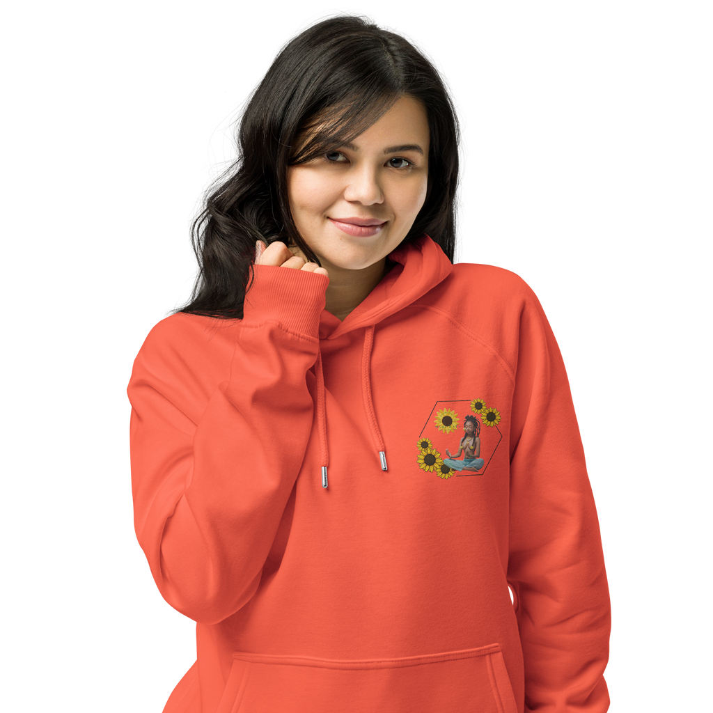 Blaque Magick Woman Embroidered Unisex Eco Raglan Hoodie