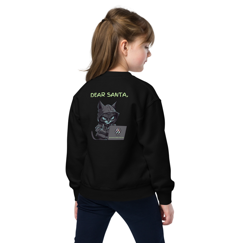Dear Santa, T. Kitty Youth Crewneck Sweatshirt