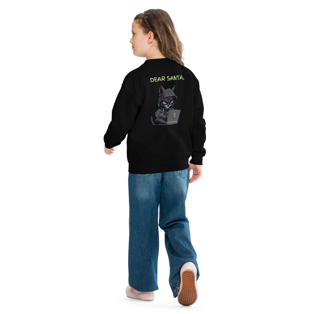 Dear Santa, T. Kitty Youth Crewneck Sweatshirt
