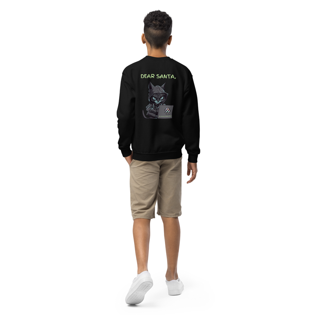 Dear Santa, T. Kitty Youth Crewneck Sweatshirt