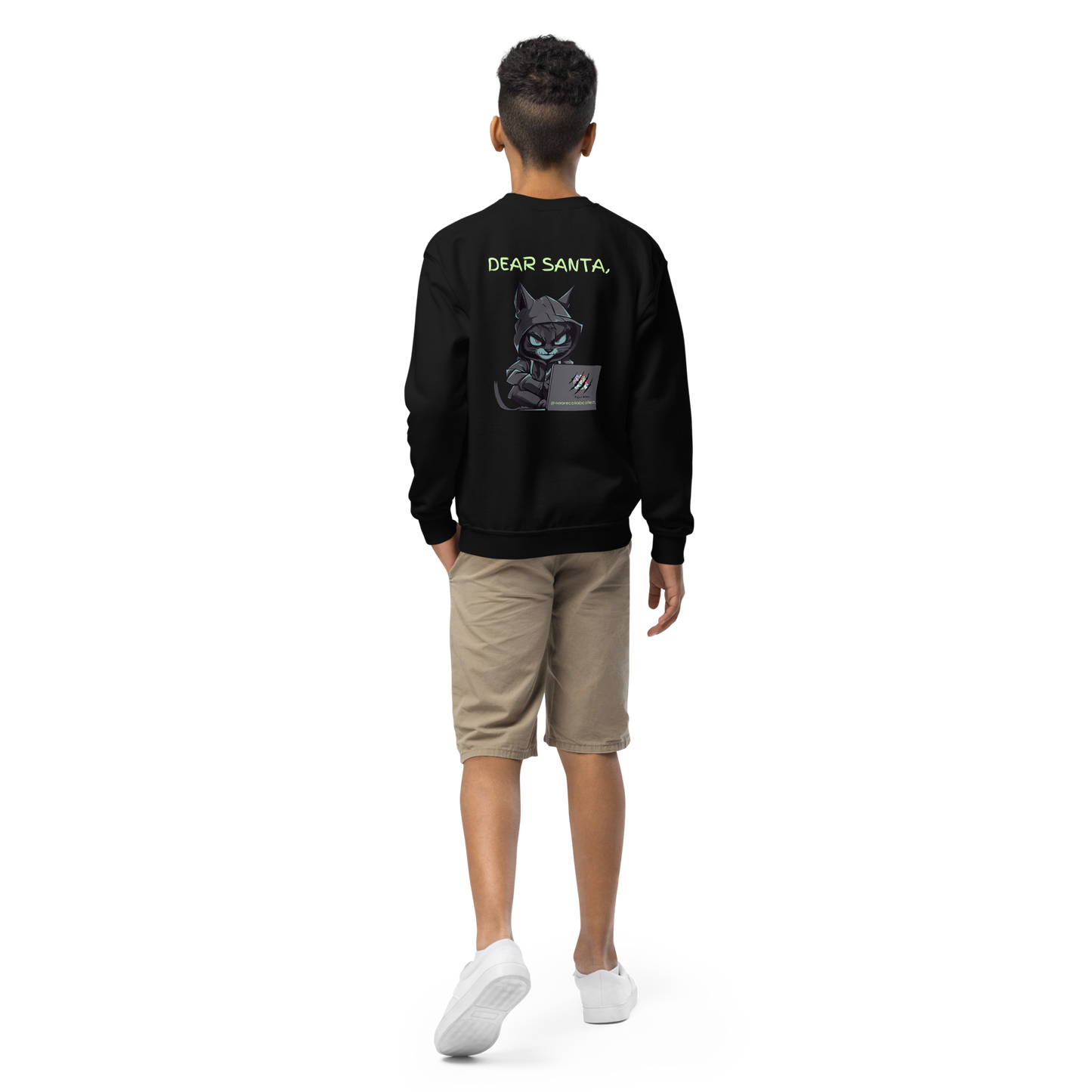 Dear Santa, T. Kitty Youth Crewneck Sweatshirt