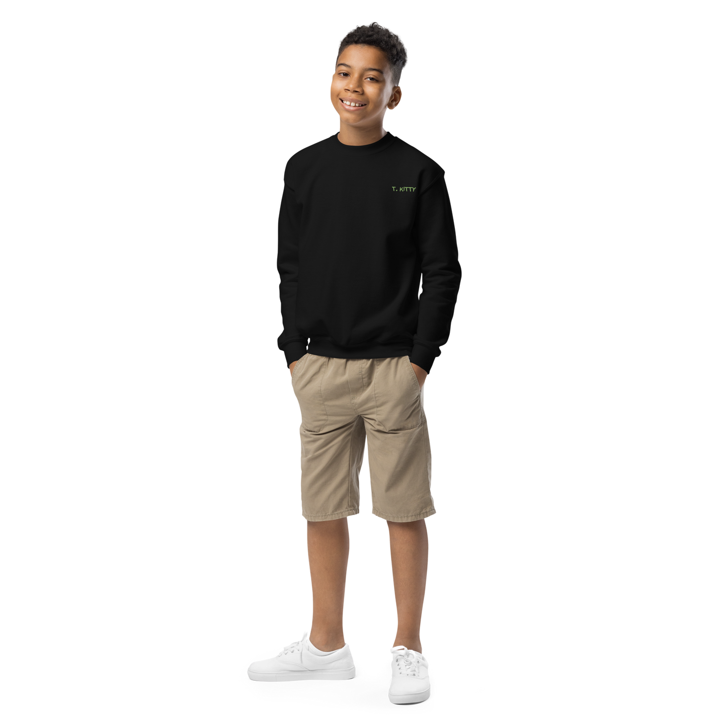 Dear Santa, T. Kitty Youth Crewneck Sweatshirt