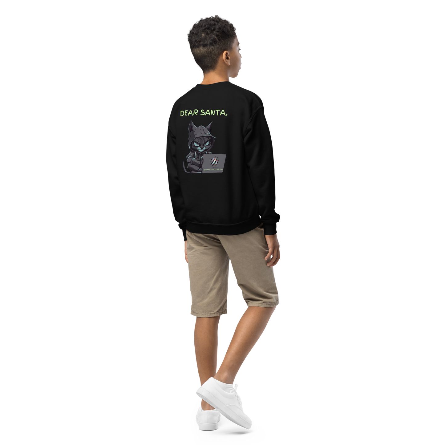 Dear Santa, T. Kitty Youth Crewneck Sweatshirt