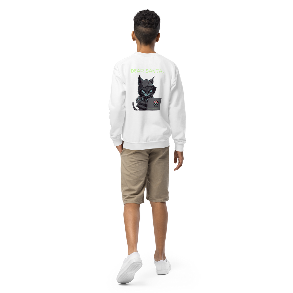 Dear Santa, T. Kitty Youth Crewneck Sweatshirt