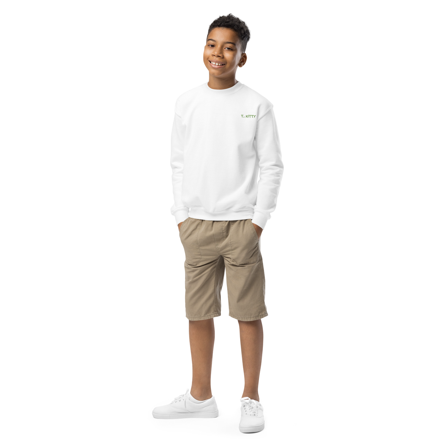 Dear Santa, T. Kitty Youth Crewneck Sweatshirt